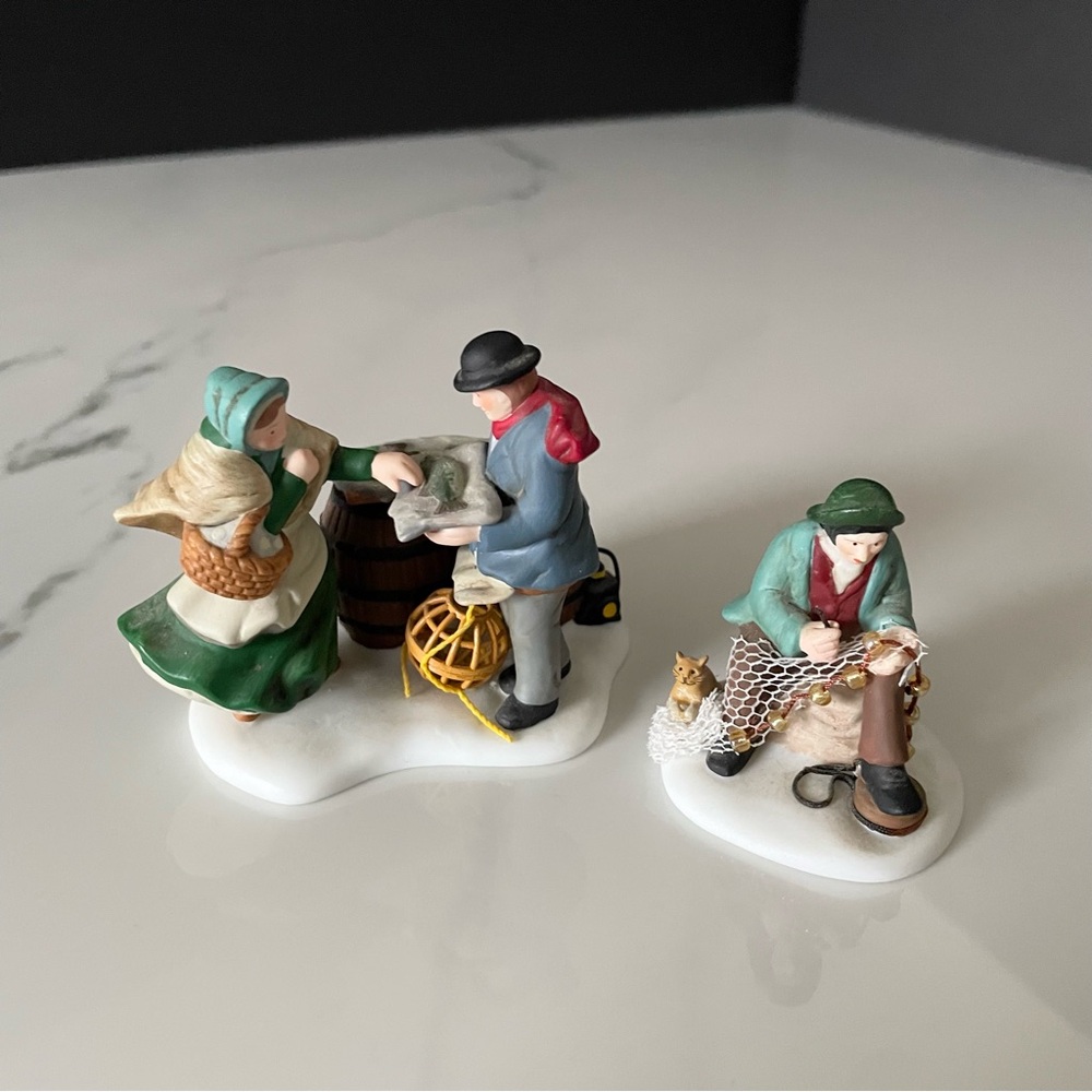 "A Good Day's Catch" Dickens Snow Village by Dept. 56